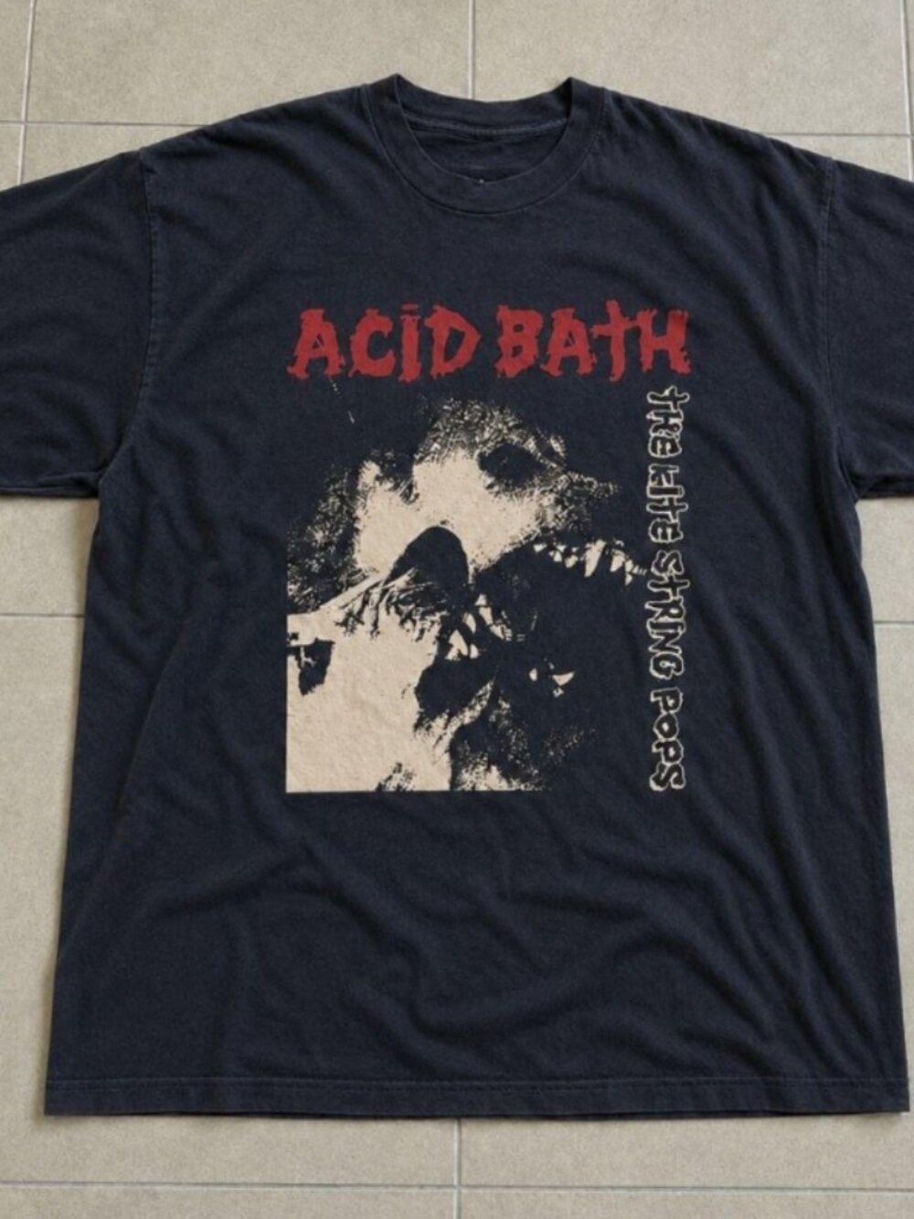 Acid Bath When The Kite String Pops Graphic Black T Shirt